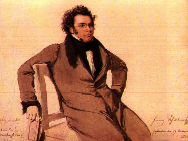 Franz Schubert (1797-1828) in 1825; watercolor by Wilhelm August Rieder