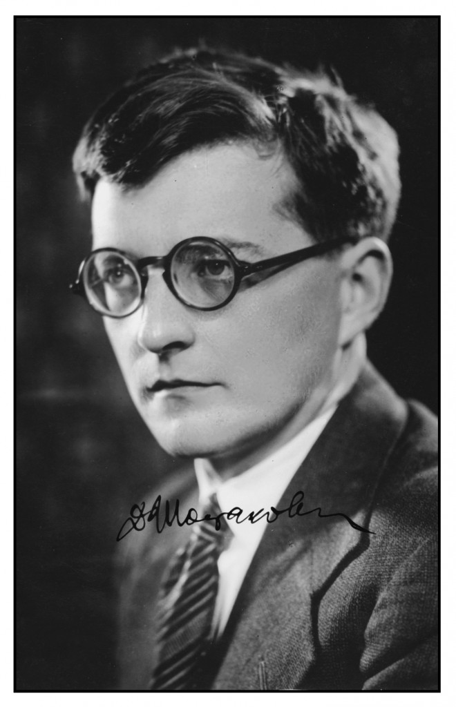 A signed photograph of Shostakovich