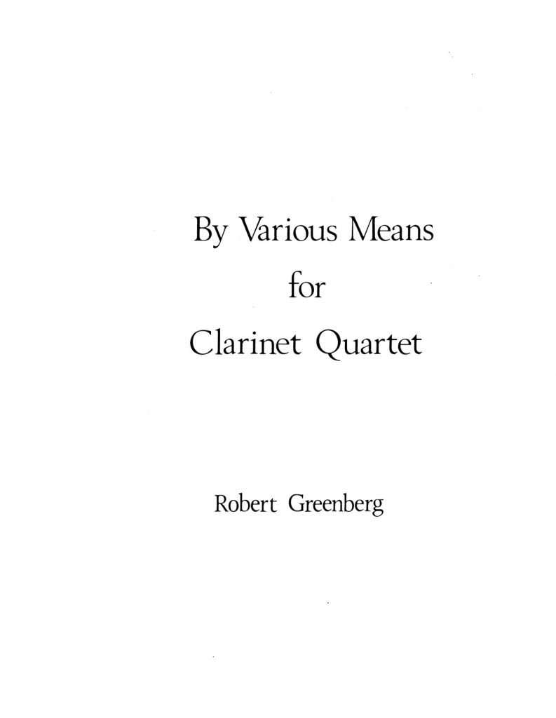 By Various Means
