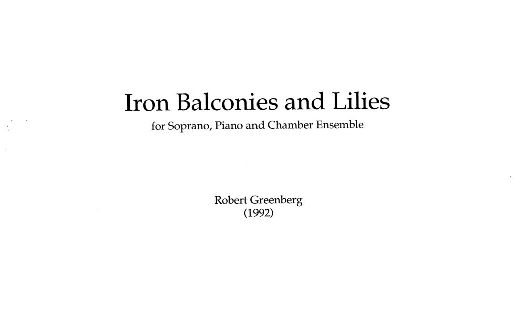 Iron Balconies and Lilies