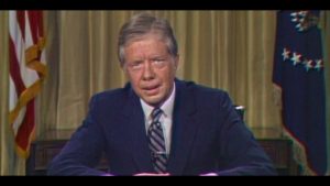 Jimmy Carter delivering the “Malaise” speech, July 4, 1979