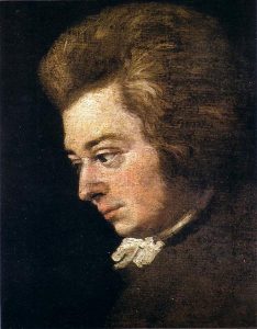 Wolfgang Mozart, detail of a painting by his brother-in-law Joseph Lange