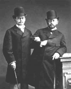 Tchaikovsky (right) and violinist Joseph Kotek (left)