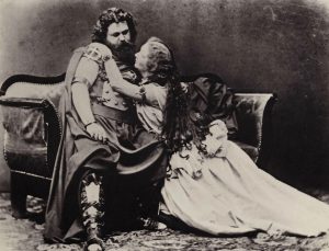 Ludwig and Malvina Schnorr von Carolsfeld as Tristan and Isolde at the first performance of Tristan und Isolde on June 10, 1865