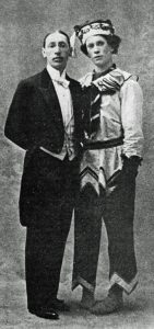 Igor Stravinsky and Vaslav Nijinskyin 1911; Nijinsky is costumed as Petrushka 