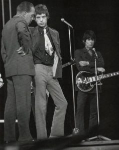 Ed Sullivan with Mick Jagger and Keith Richards