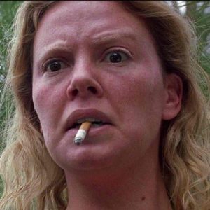 Charlize Theron (born 1975) as Aileen Wuornos, 2003