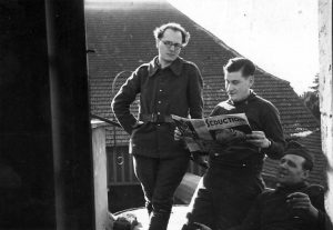 Messiaen, on the left, in the French Army, circa 1939