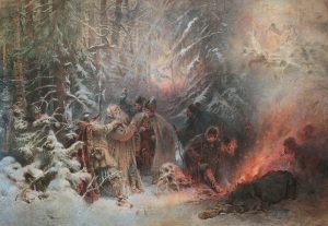 The death of Ivan Susanin, painted by Konstantin Egorovich (1914)