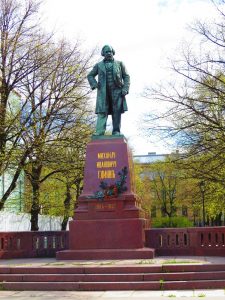 Glinka deified: one of the many monuments to Glinka spread across Russia; this one in St. Petersburg