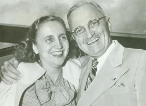 Margaret Truman and her father, President Harry S. Truman, in 1947