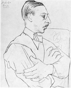 Stravinsky in 1920 by Picasso, age 38