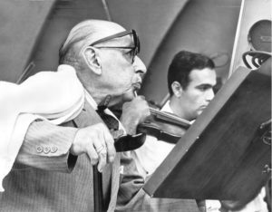 Stravinsky at the Hollywood Bowl in 1966, age 84