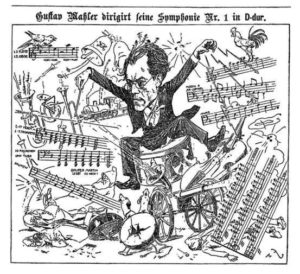 Caricature of Mahler conducting his Symphony No. 1