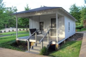 Elvis’ birth house as it appears today, fully restored