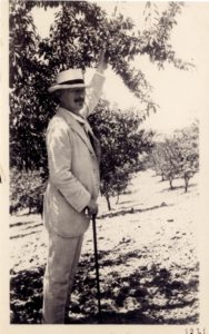 Paderewski on his estate in Paso Robles, California