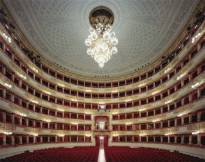 The Teatro alla Scala, looking from the stage towards the Royal Box at lower center