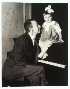 Rachmaninoff with his granddaughter Sophie in 1927