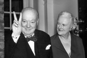 Winston Churchill (1874-1965) and his wife Clementine (1885-1977), circa 1944