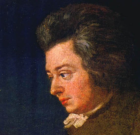 Portrait of Mozart by his brother-in-law, Joseph Lange, now believed to have been painted in 1783