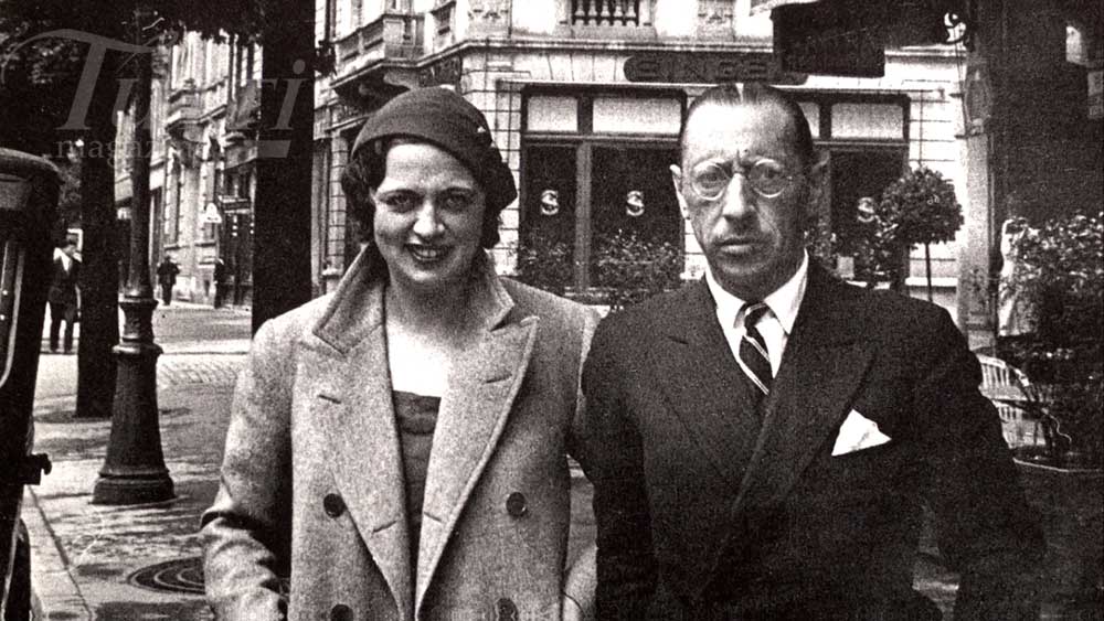 Igor Stravinsky (1882-1971) and Vera de Bosset (1889-1982) in Paris, 1939