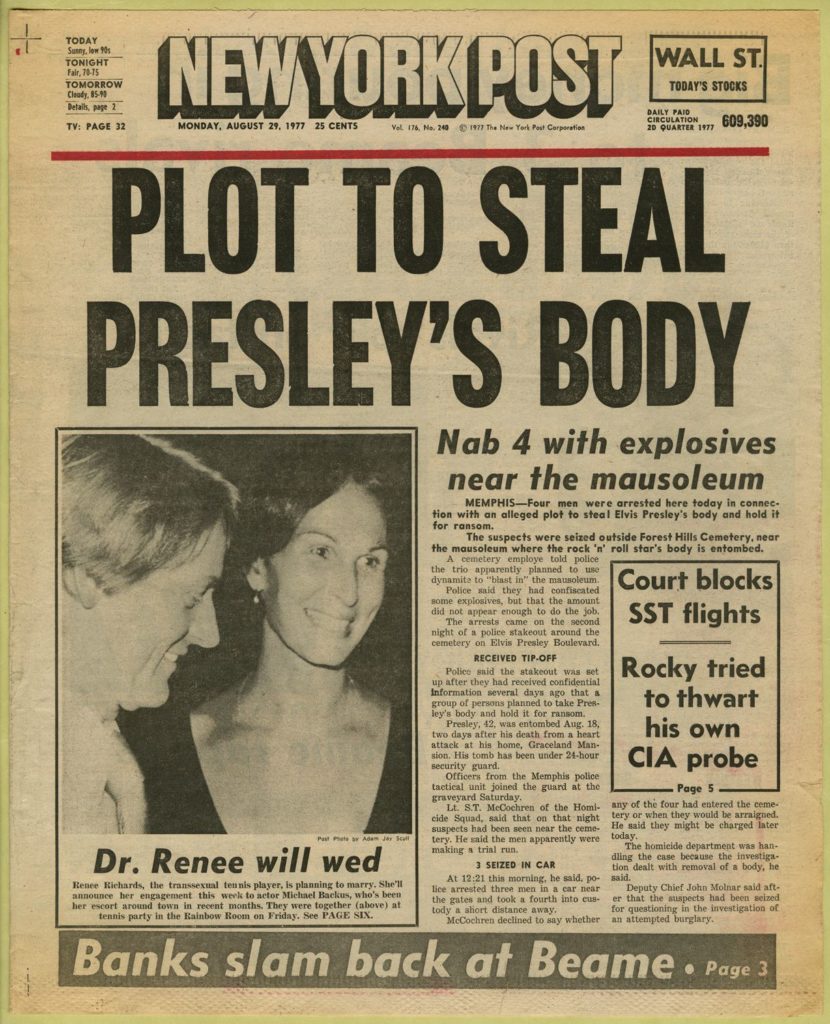 The New York Post, August 29, 1977