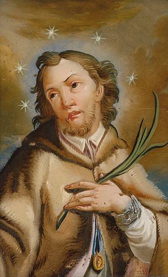 John of Nepomuk (circa 1345-1393), painted in Augsburg, Germany, during the late eighteenth Century