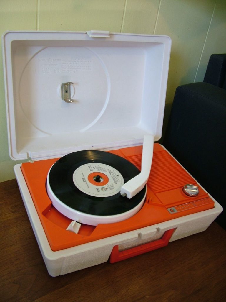 A child record player, circa 1960, not unlike the one we owned