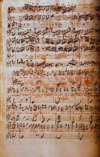 A page from Bach’s manuscript of the St Matthew Passion