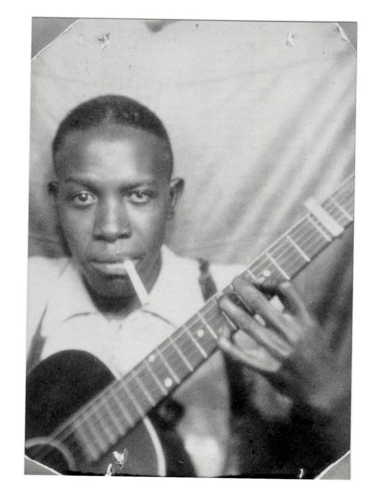 Robert Johnson (1911-1938), “self-portrait,” taken in a photobooth circa 1930, one of only three confirmed photos of Johnson