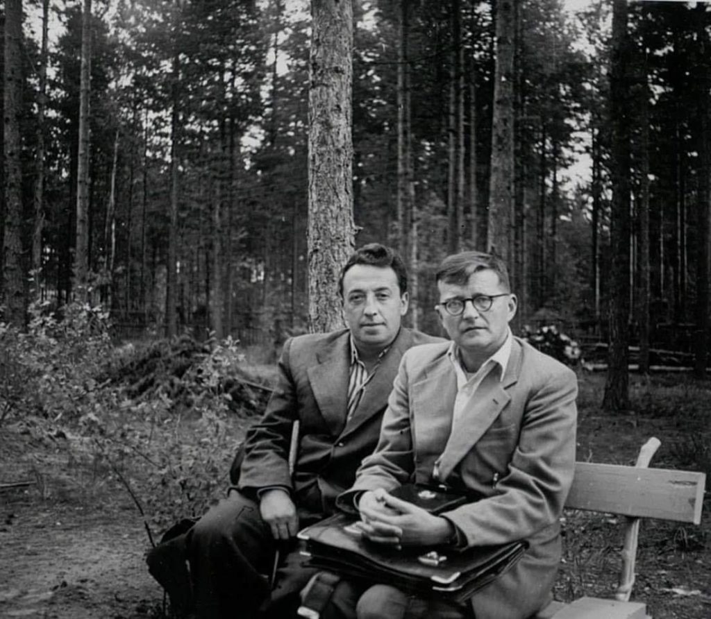 Shostakovich and Isaac Glikman in 1953