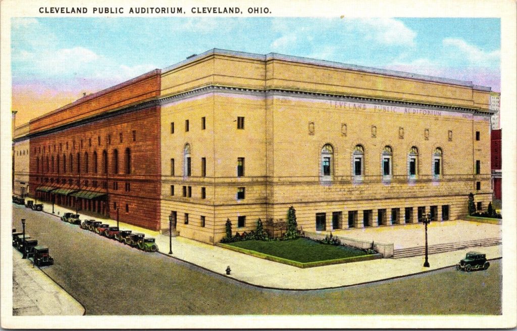 Cleveland’s Public Auditorium (also-known-as “Public Hall”), opened 1922