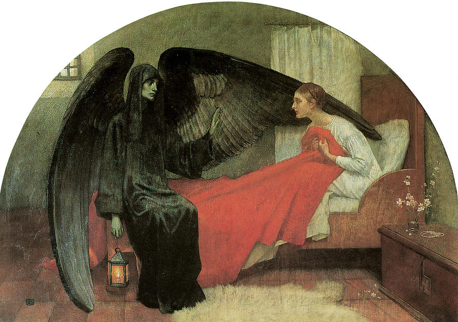 “Death and the Maiden” by Marianne Stokes (1900)